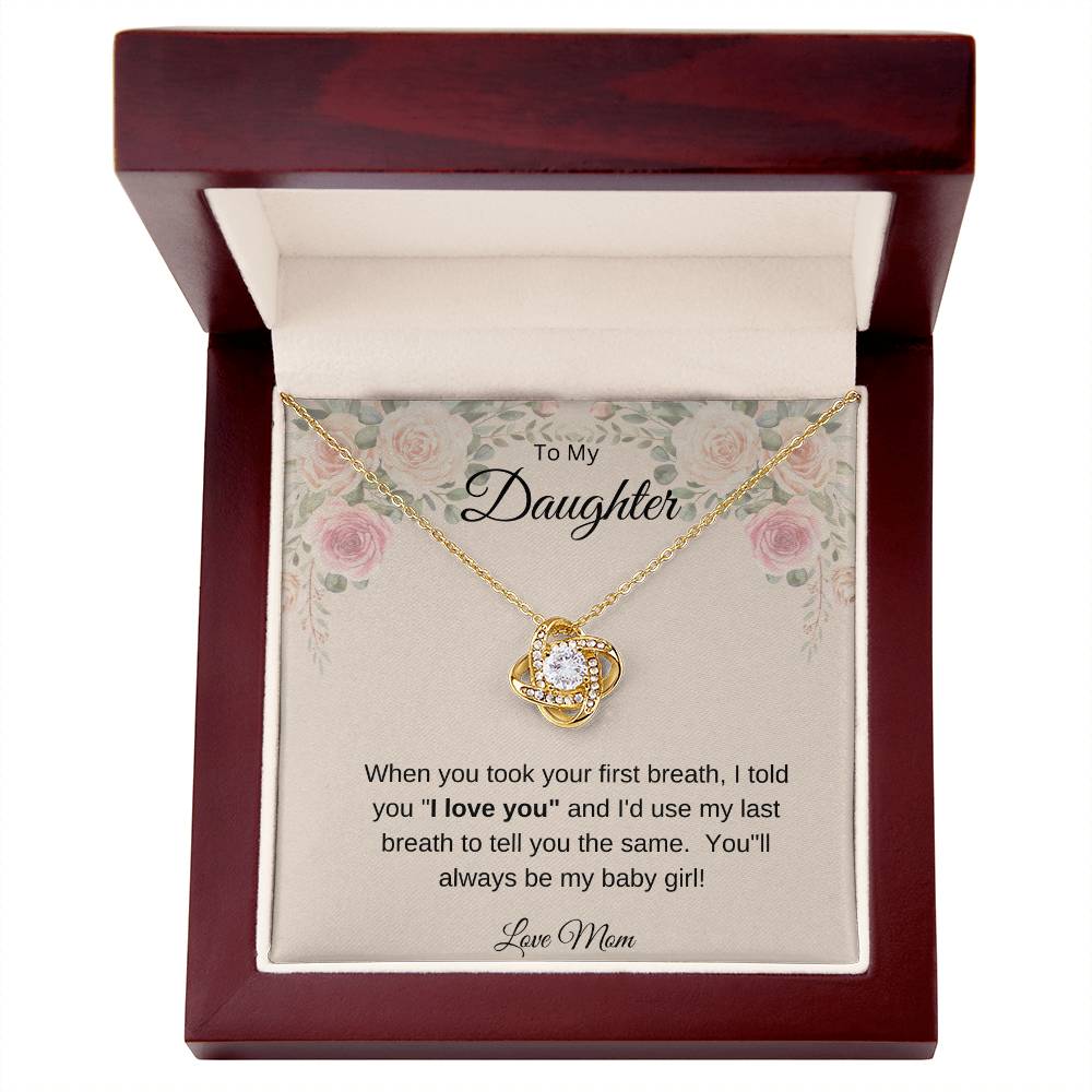 Gift for Daughter- Love Knot Necklace