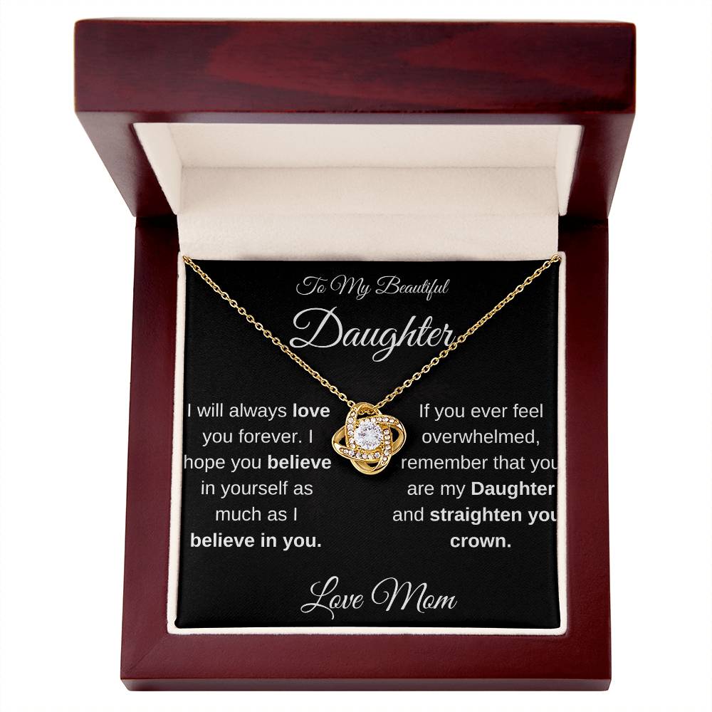 Gift for Daughter From Mom-Love Knot Necklace
