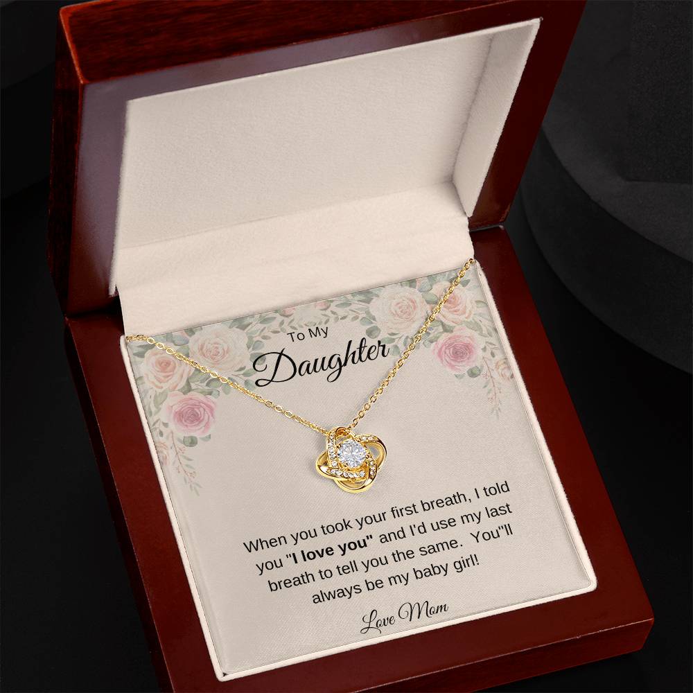 Gift for Daughter- Love Knot Necklace
