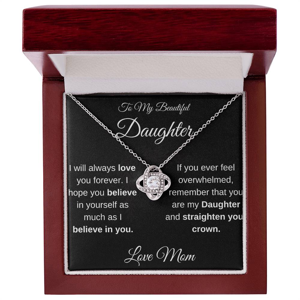 Gift for Daughter From Mom-Love Knot Necklace