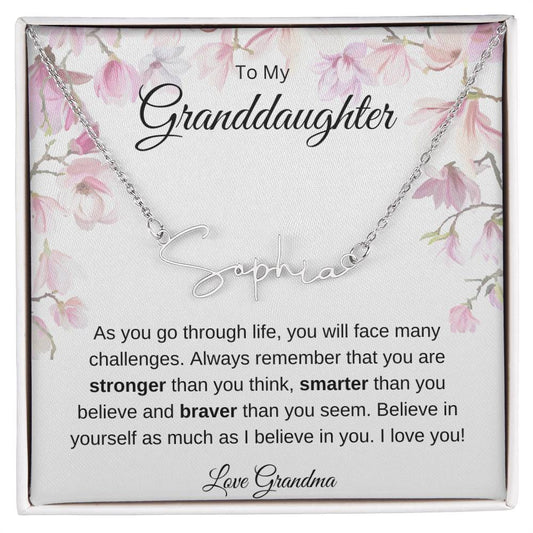 Granddaughter Name Necklace