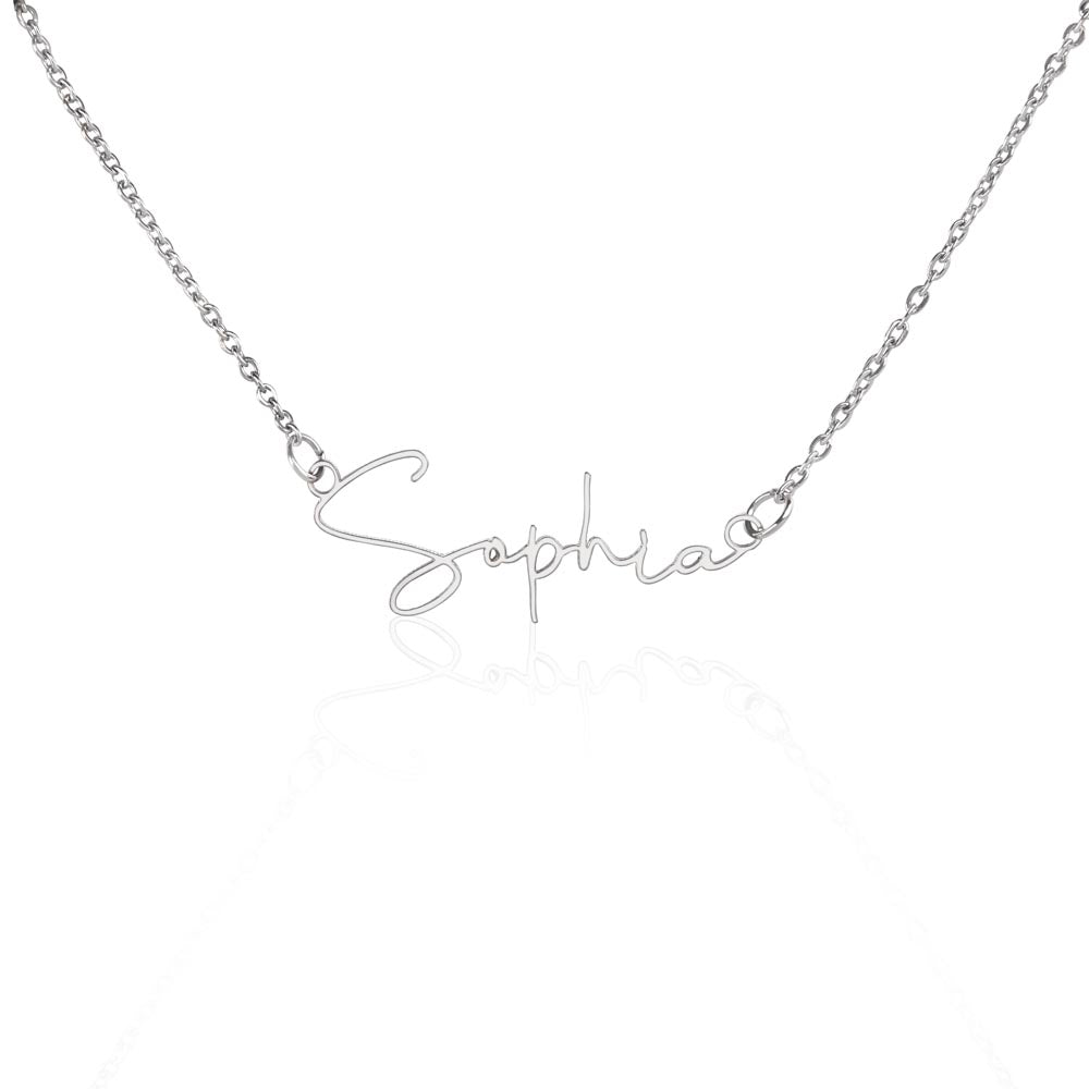 Gift for Daughter-Signature Name Necklace