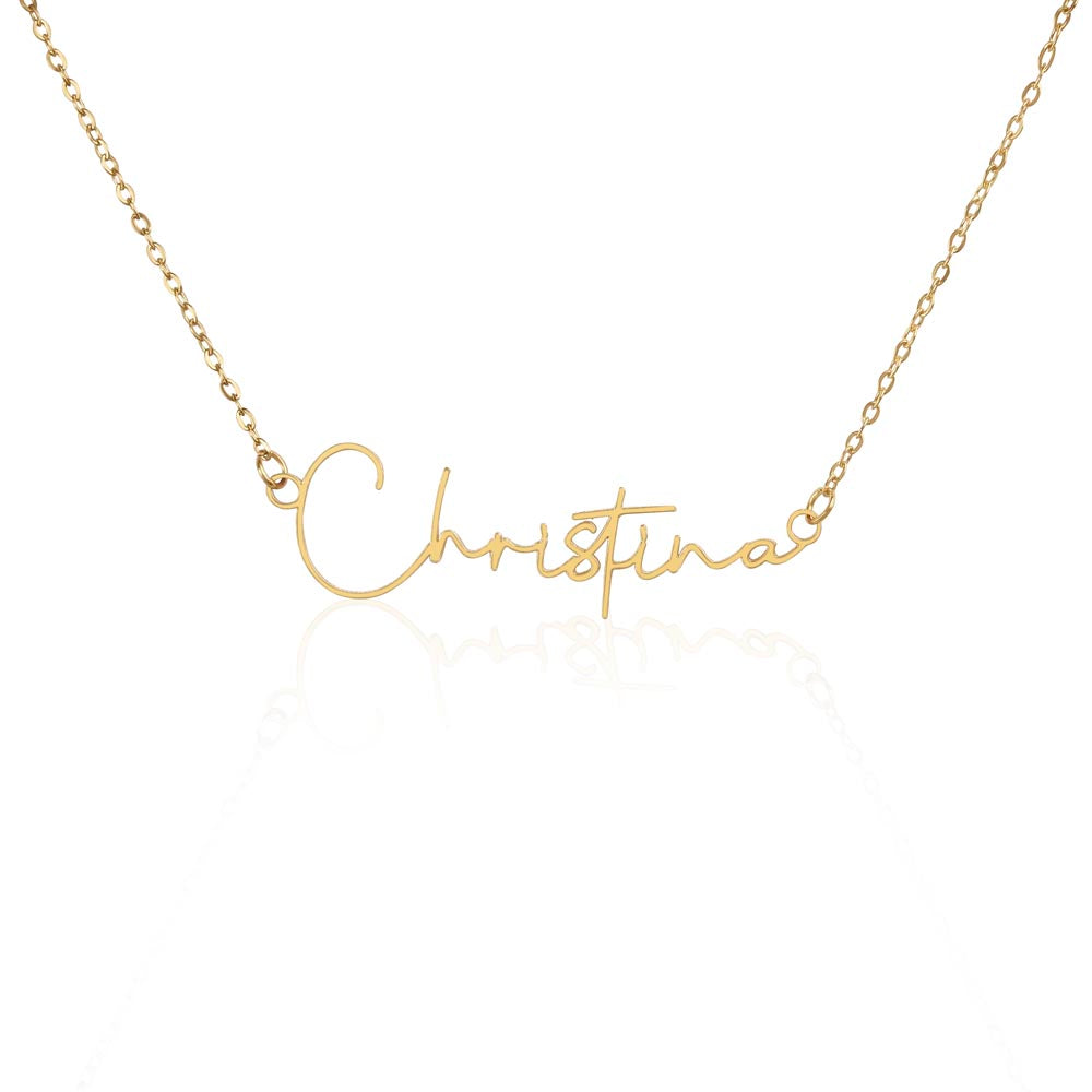 Gift for Daughter-Signature Name Necklace