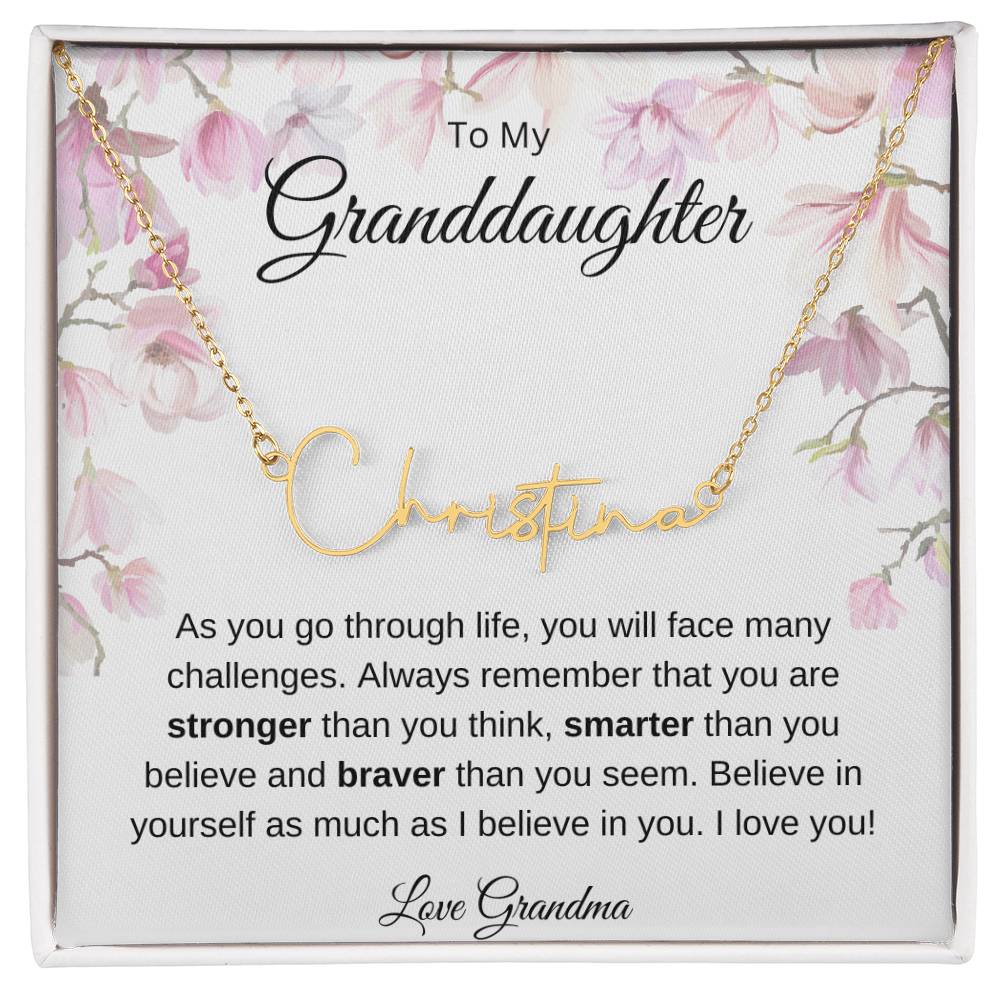 Granddaughter Name Necklace