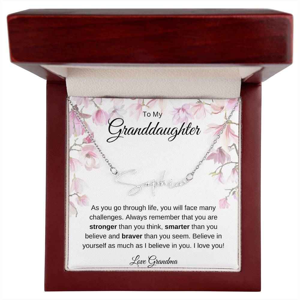 Granddaughter Name Necklace