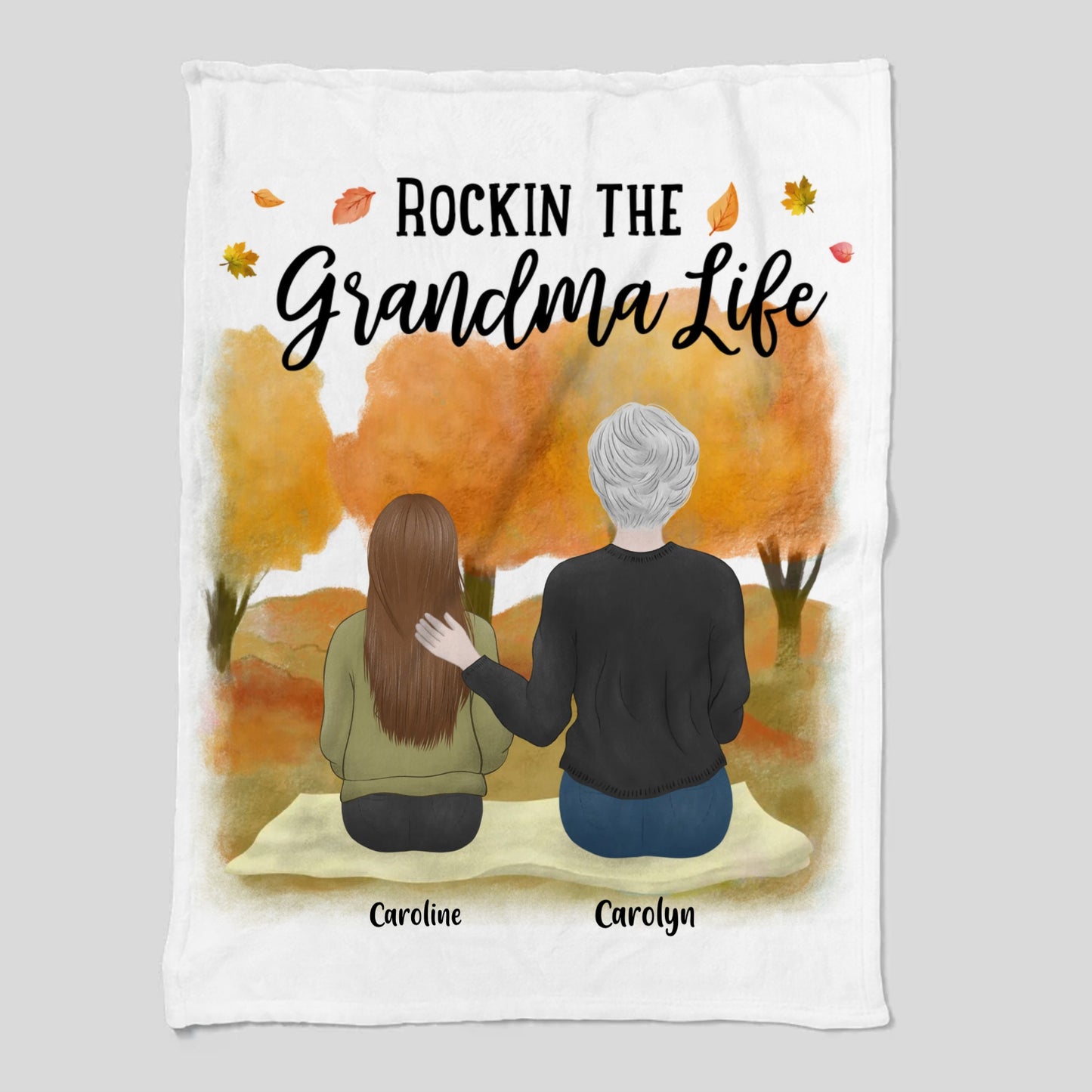 "Rocking the Grandma Life" Cozy Plush Fleece Blanket – 30×40