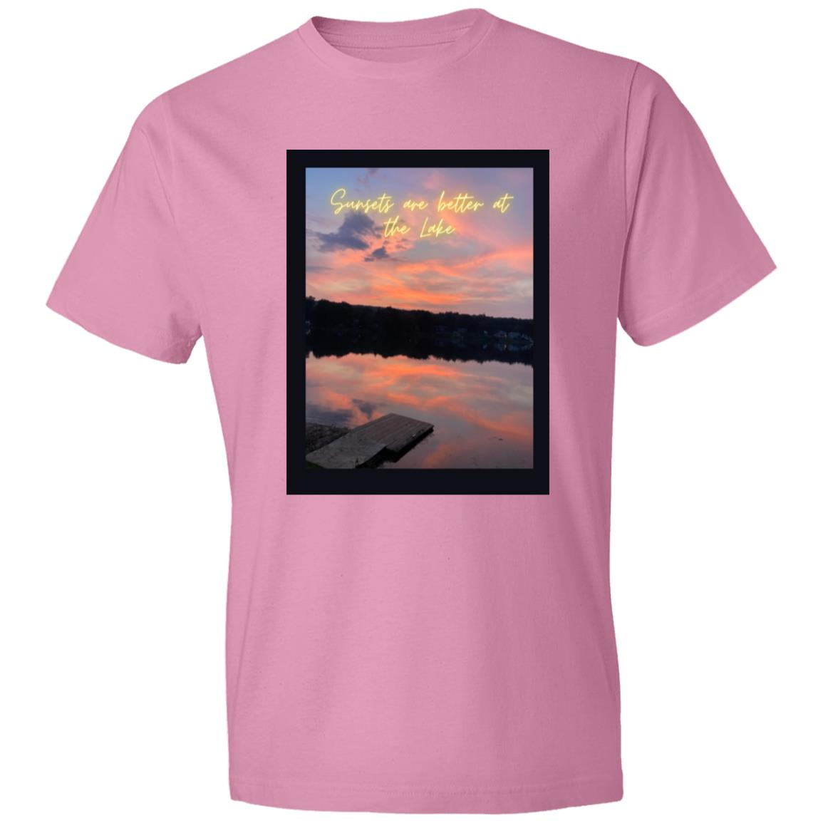 sunsets are better at the lake (1) 980 Lightweight T-Shirt 4.5 oz