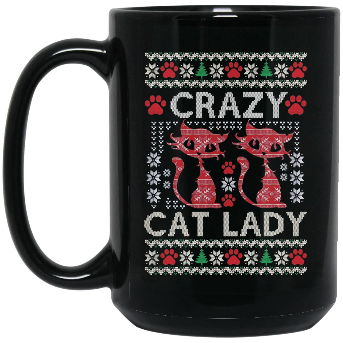 9 Crazy Cat Lady 15oz Black Mug