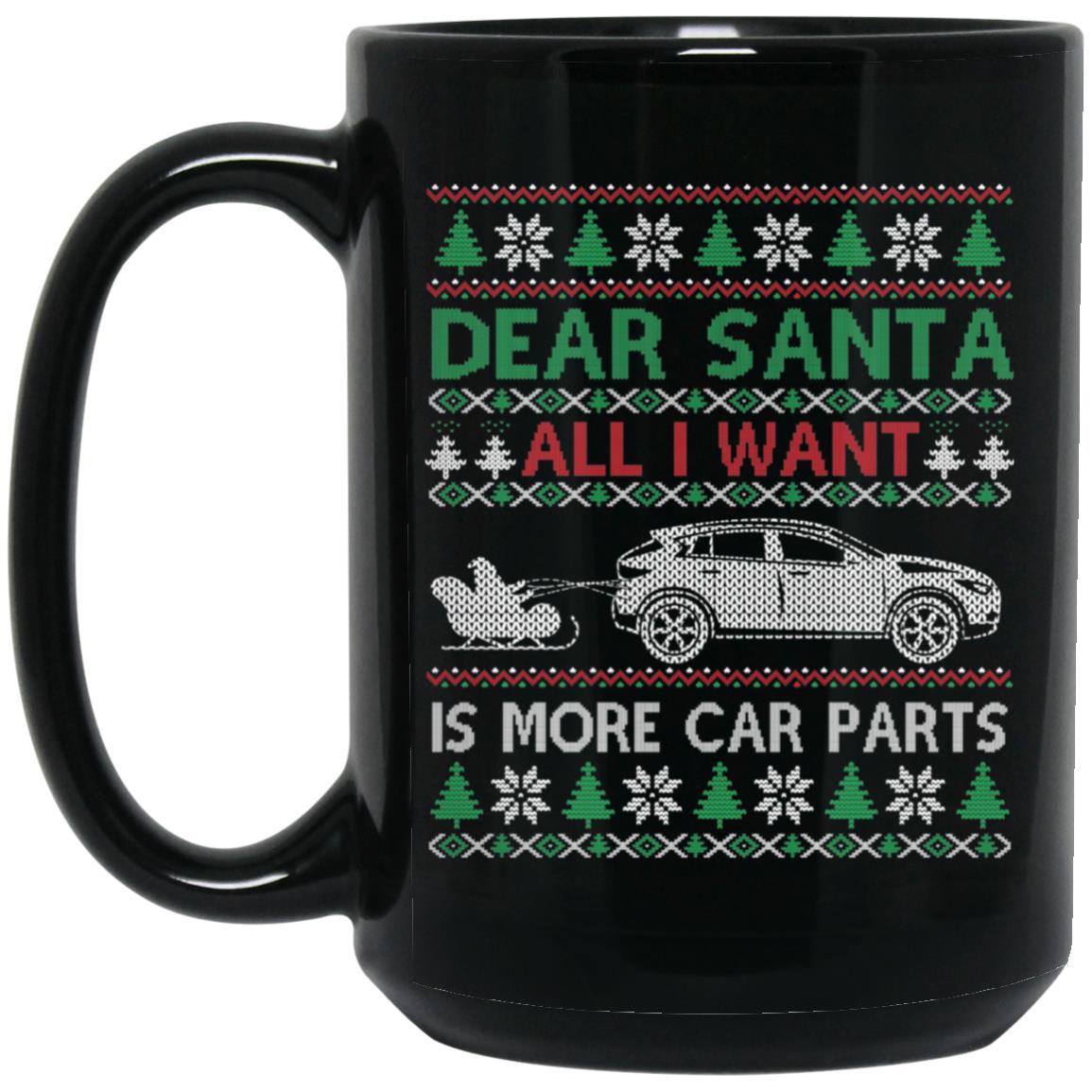 3 car parts 15oz Black Mug