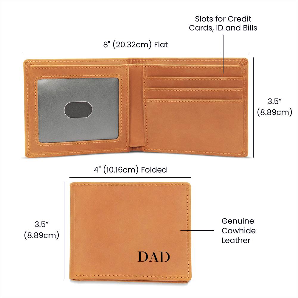 Dad Leather Wallet - gift for Dad