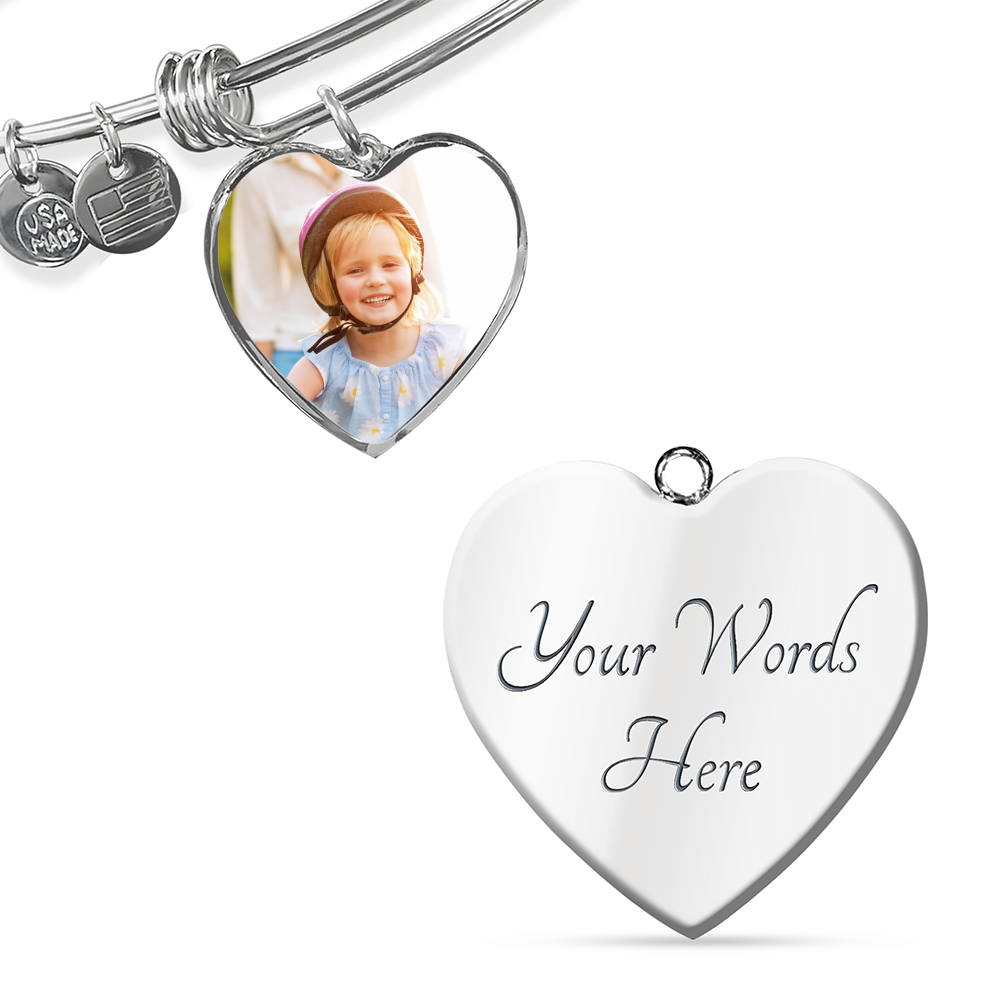 Personalized Heart Bangle